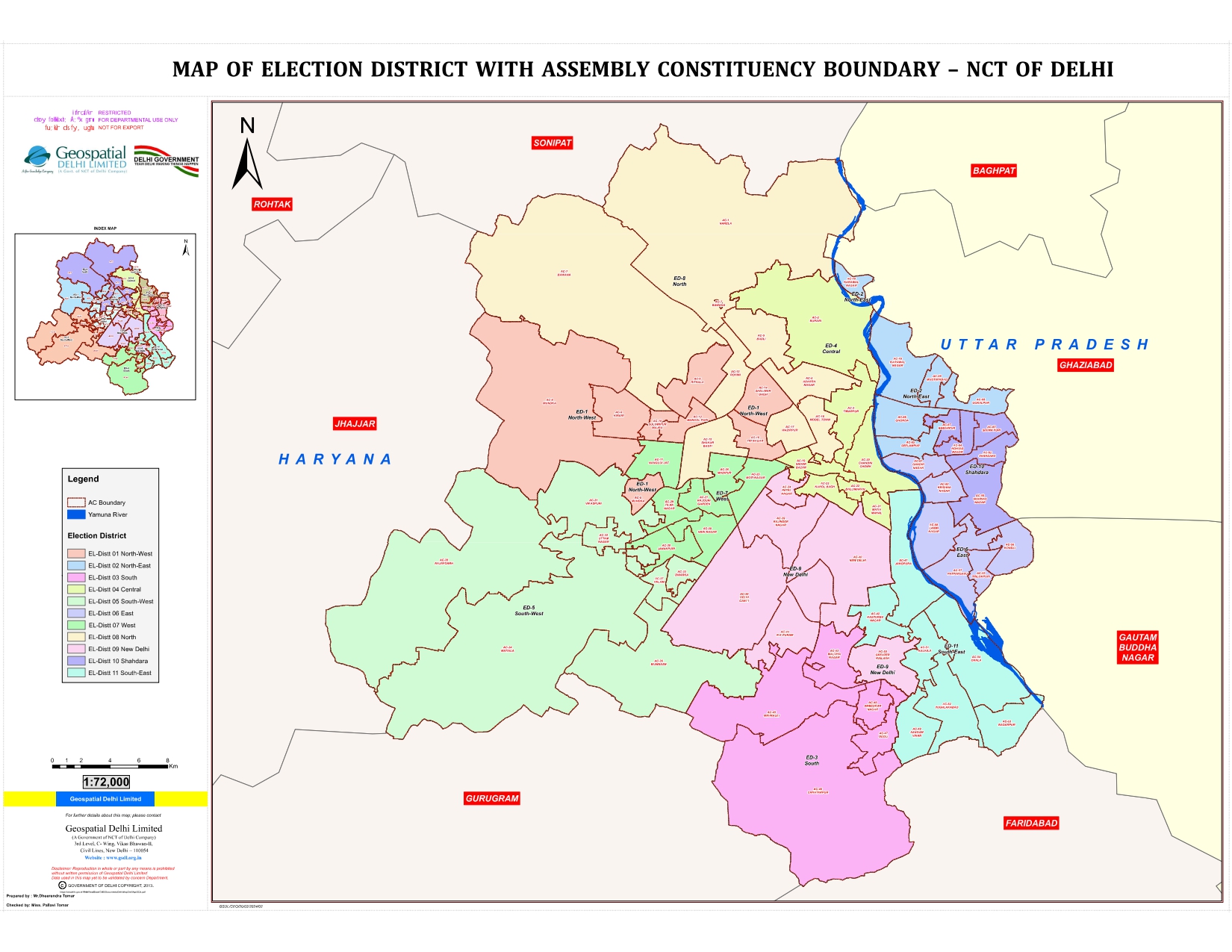 NCT of Delhi Map