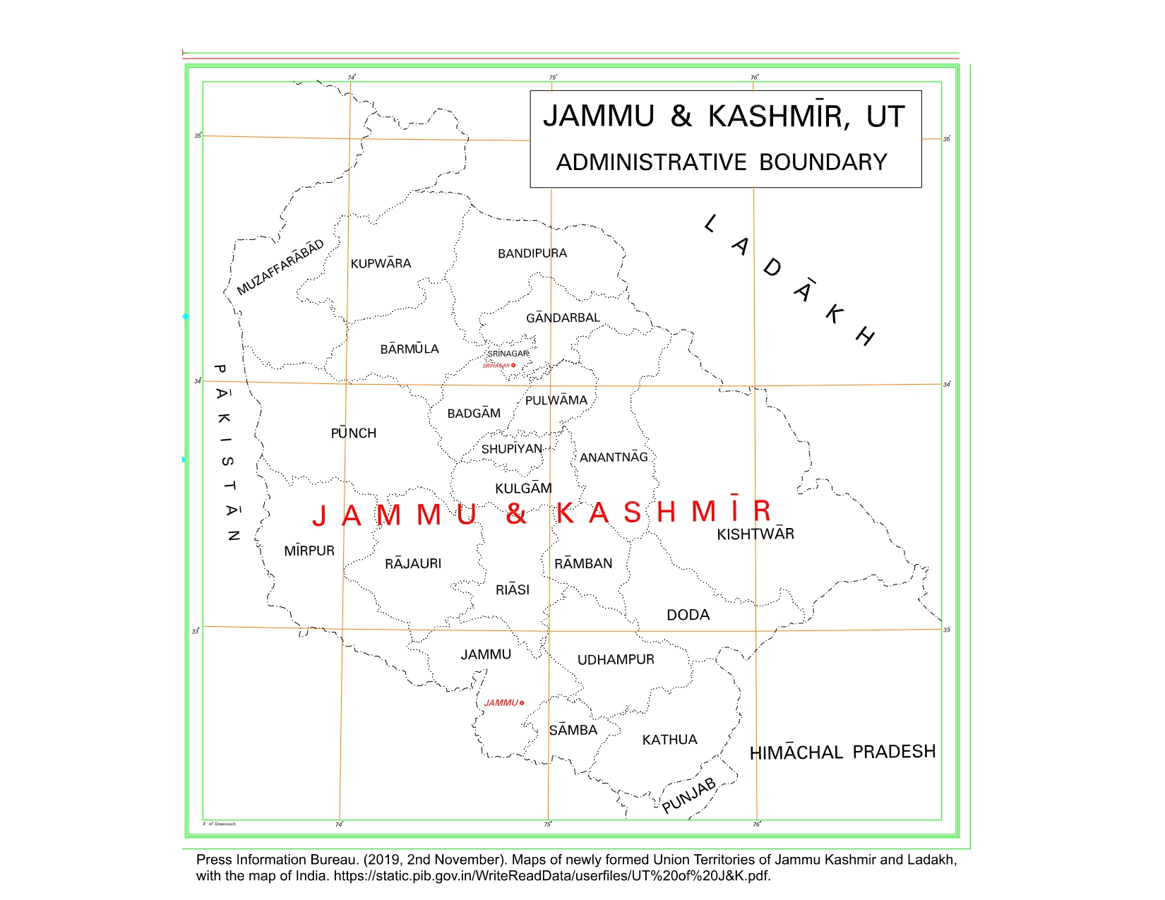 Jammu and Kashmir Map