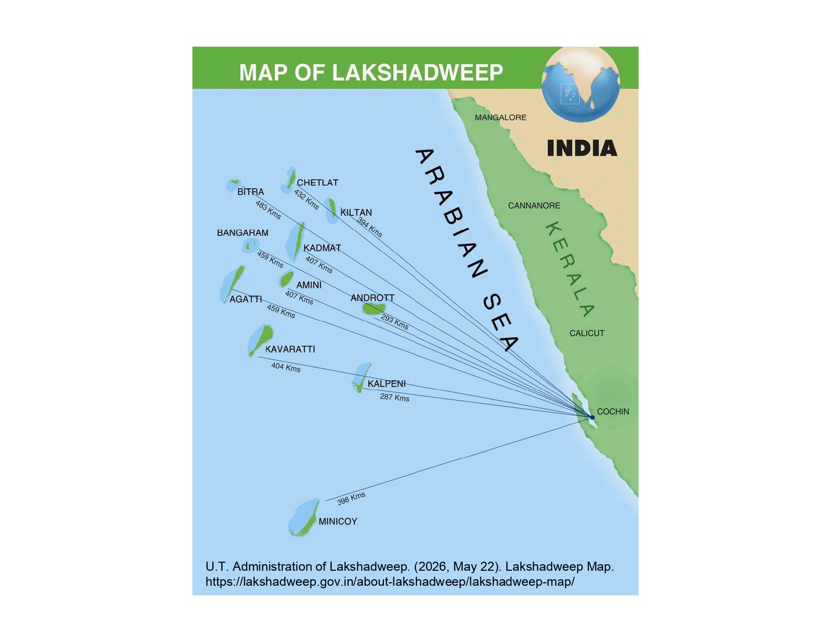 Lakshadweep Map