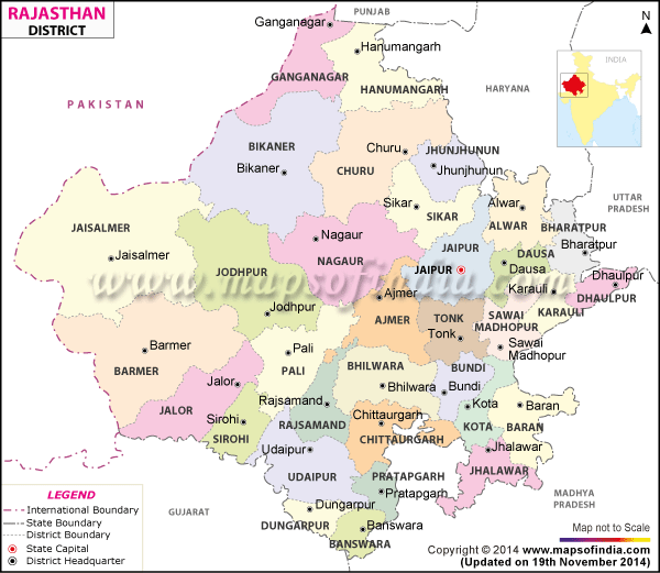 Rajasthan Map