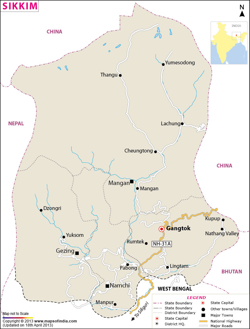 Sikkim Map