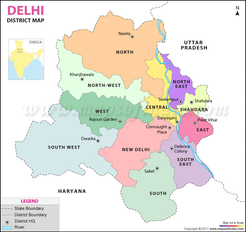 NCT of Delhi Map