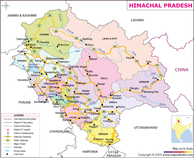 Himachal Pradesh Map