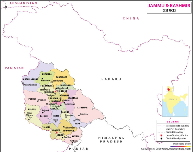 Jammu and Kashmir Map