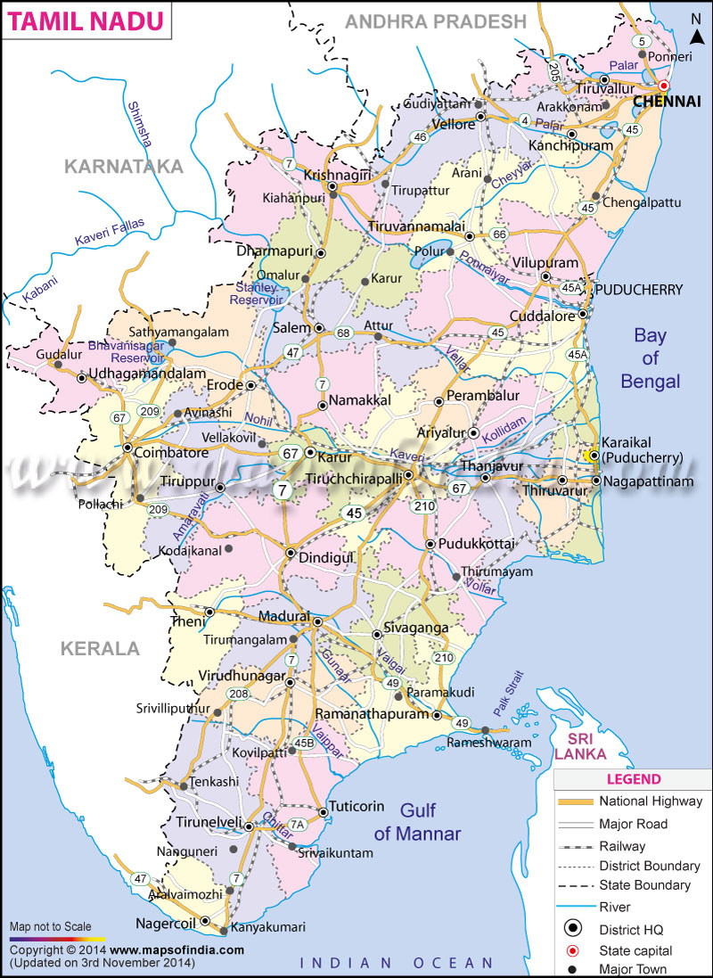 Tamil Nadu Map